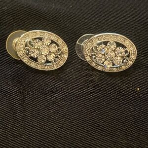 Elegant Silver‎ Crystal Earrings
